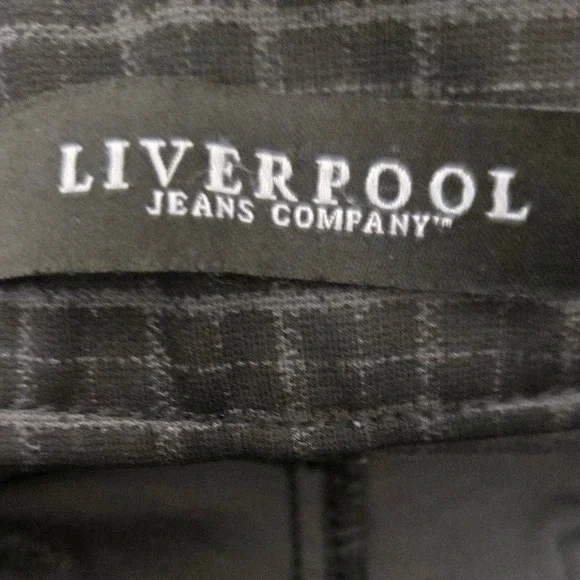 Liverpool Plaid Dress Pants Slim Tapered Stretch Trouser Size 10 - Picture 6 of 9